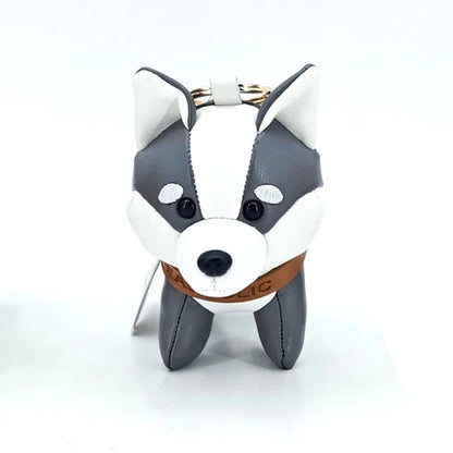 Husky Leather Charm