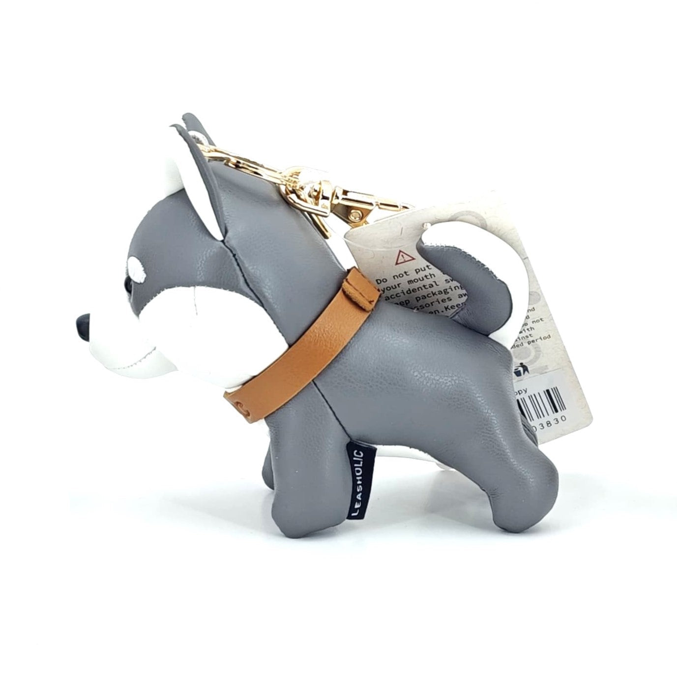 Husky Leather Charm