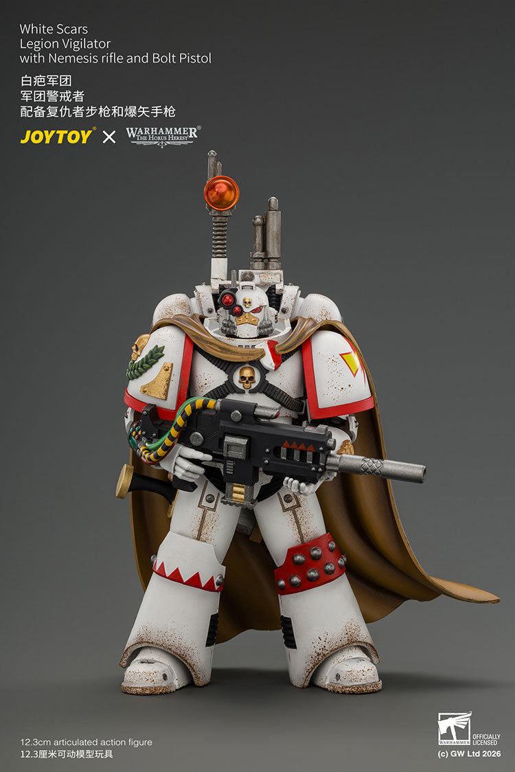(20/8) White Scars Legion Vigilator with Nemesis rifle and Bolt Pistol - Warhammer "The Horus Heresy" 1/18 Action Figure By JOYTOY