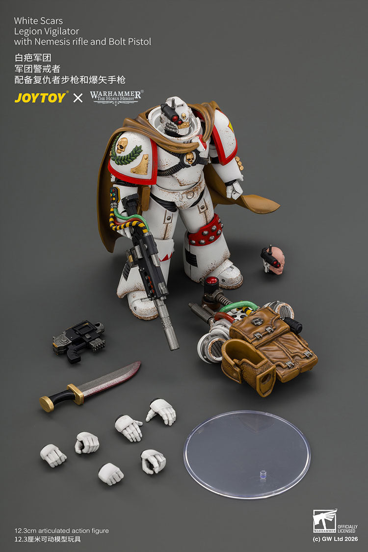 (20/8) White Scars Legion Vigilator with Nemesis rifle and Bolt Pistol - Warhammer "The Horus Heresy" 1/18 Action Figure By JOYTOY