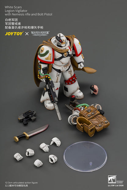 (20/8) White Scars Legion Vigilator with Nemesis rifle and Bolt Pistol - Warhammer "The Horus Heresy" 1/18 Action Figure By JOYTOY