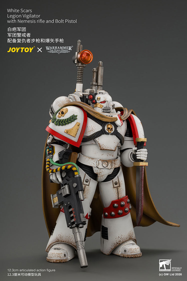 (20/8) White Scars Legion Vigilator with Nemesis rifle and Bolt Pistol - Warhammer "The Horus Heresy" 1/18 Action Figure By JOYTOY
