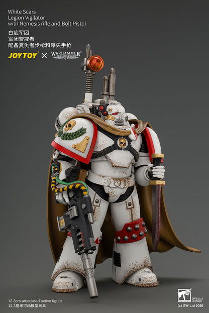 (20/8) White Scars Legion Vigilator with Nemesis rifle and Bolt Pistol - Warhammer "The Horus Heresy" 1/18 Action Figure By JOYTOY