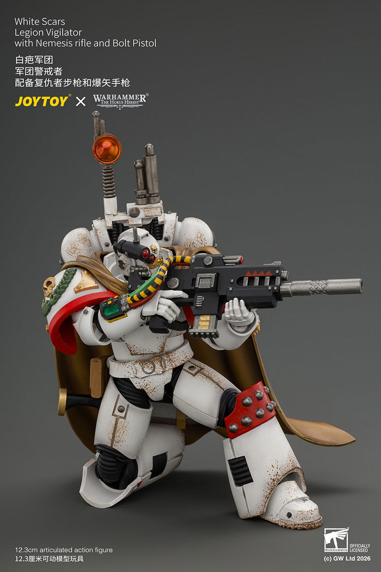 (20/8) White Scars Legion Vigilator with Nemesis rifle and Bolt Pistol - Warhammer "The Horus Heresy" 1/18 Action Figure By JOYTOY