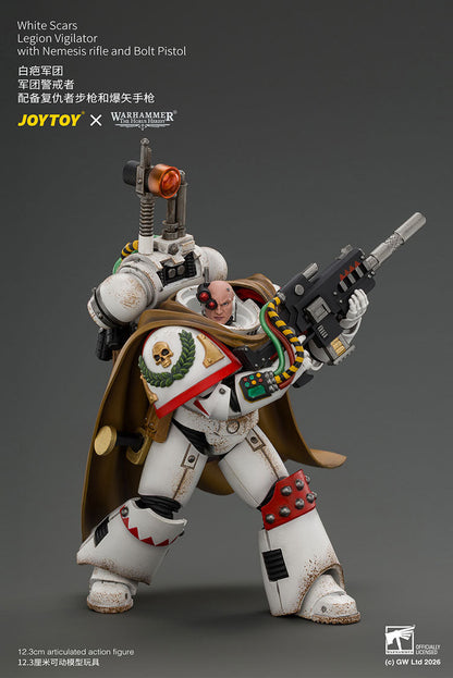 (20/8) White Scars Legion Vigilator with Nemesis rifle and Bolt Pistol - Warhammer "The Horus Heresy" 1/18 Action Figure By JOYTOY