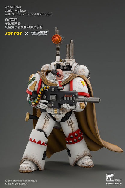 (20/8) White Scars Legion Vigilator with Nemesis rifle and Bolt Pistol - Warhammer "The Horus Heresy" 1/18 Action Figure By JOYTOY