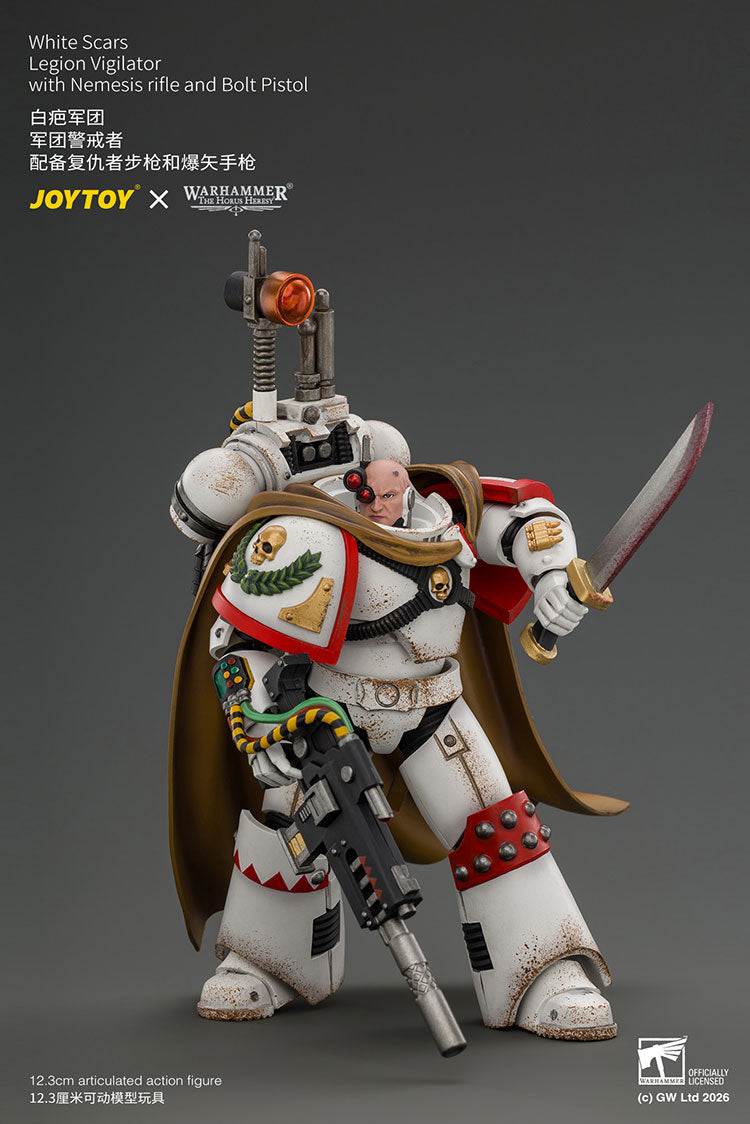 (20/8) White Scars Legion Vigilator with Nemesis rifle and Bolt Pistol - Warhammer "The Horus Heresy" 1/18 Action Figure By JOYTOY