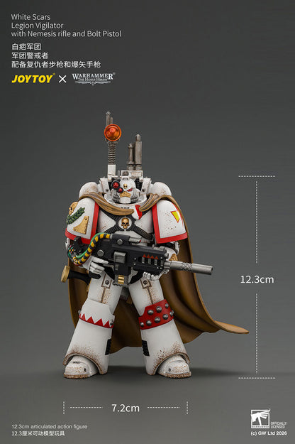(20/8) White Scars Legion Vigilator with Nemesis rifle and Bolt Pistol - Warhammer "The Horus Heresy" 1/18 Action Figure By JOYTOY