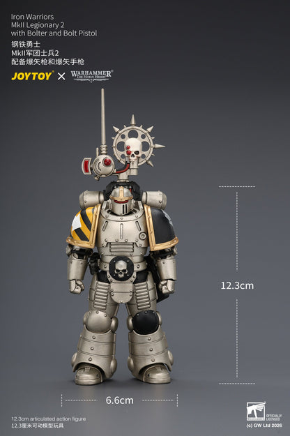 (20/6 CUTOFF) Iron Warriors Mkll Tactical Sergeant & Legionary - Primarch-Warhammer 40k 1/18 Action Figure By JOYTOY