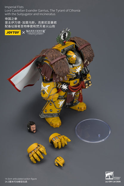 (15/6 CUTOFF) Imperial Fists Lord Castellan Evander Garrius & Legion Praetor in Mk III Armour - "The Horus Heresy" Primarch-Warhammer 40k 1/18 Action Figure By JOYTOY