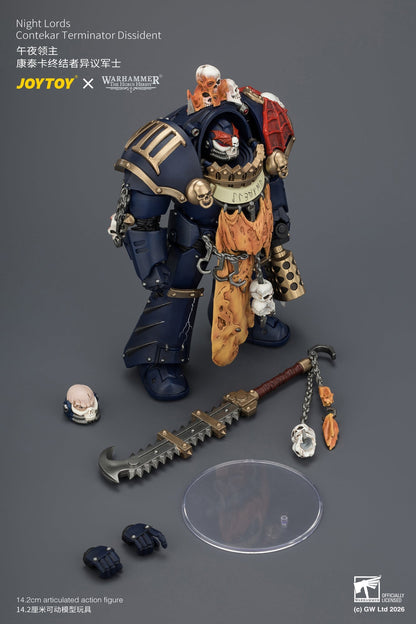 (30/6)Night Lords Contekar Terminator Dissident & Contekar Terminator - "The Horus Heresy" Primarch-Warhammer 40k 1/18 Action Figure By JOYTOY