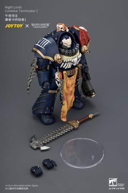 (30/6)Night Lords Contekar Terminator Dissident & Contekar Terminator - "The Horus Heresy" Primarch-Warhammer 40k 1/18 Action Figure By JOYTOY
