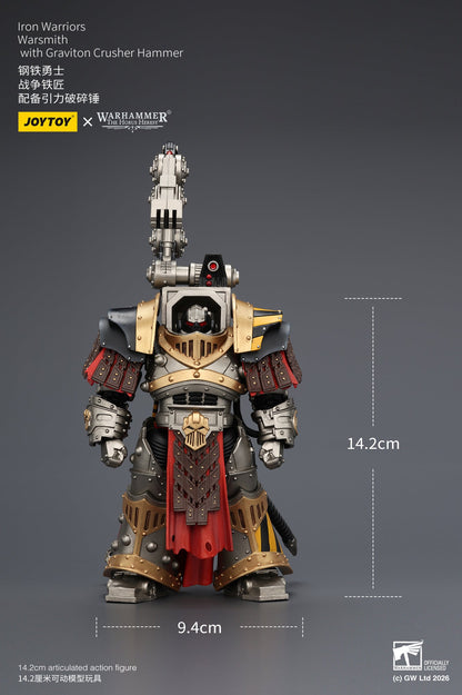 (10/5)Iron Warriors Legion Praevian with Bolt Pistol & Warsmithwith  Graviton Crusher Hammer- "The Horus Heresy” 1/18 Action Figure By JOYTOY