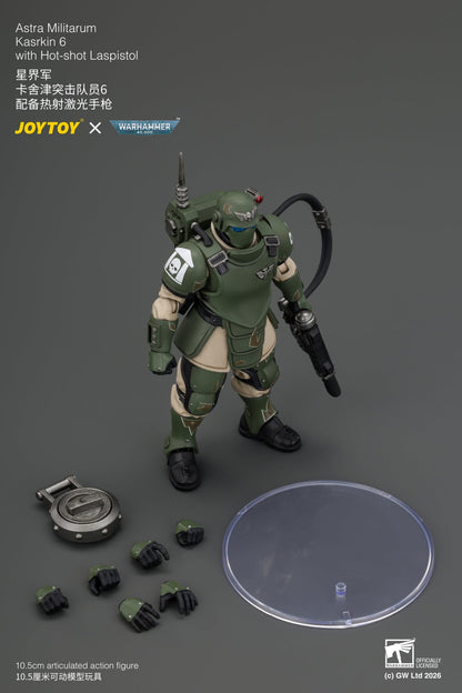 (30/8) Astra Militarum Kasrkin Squad - Warhammer 40K 1/18 Action Figure By JOYTOY