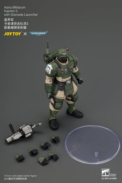 (30/8) Astra Militarum Kasrkin Squad - Warhammer 40K 1/18 Action Figure By JOYTOY