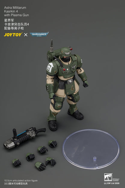(30/8) Astra Militarum Kasrkin Squad - Warhammer 40K 1/18 Action Figure By JOYTOY