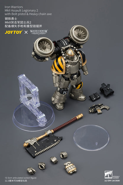 (20/6 CUTOFF)Iron Warriors MkII Assault Sergeant & Legionary - Primarch-Warhammer 40k 1/18 Action Figure By JOYTOY