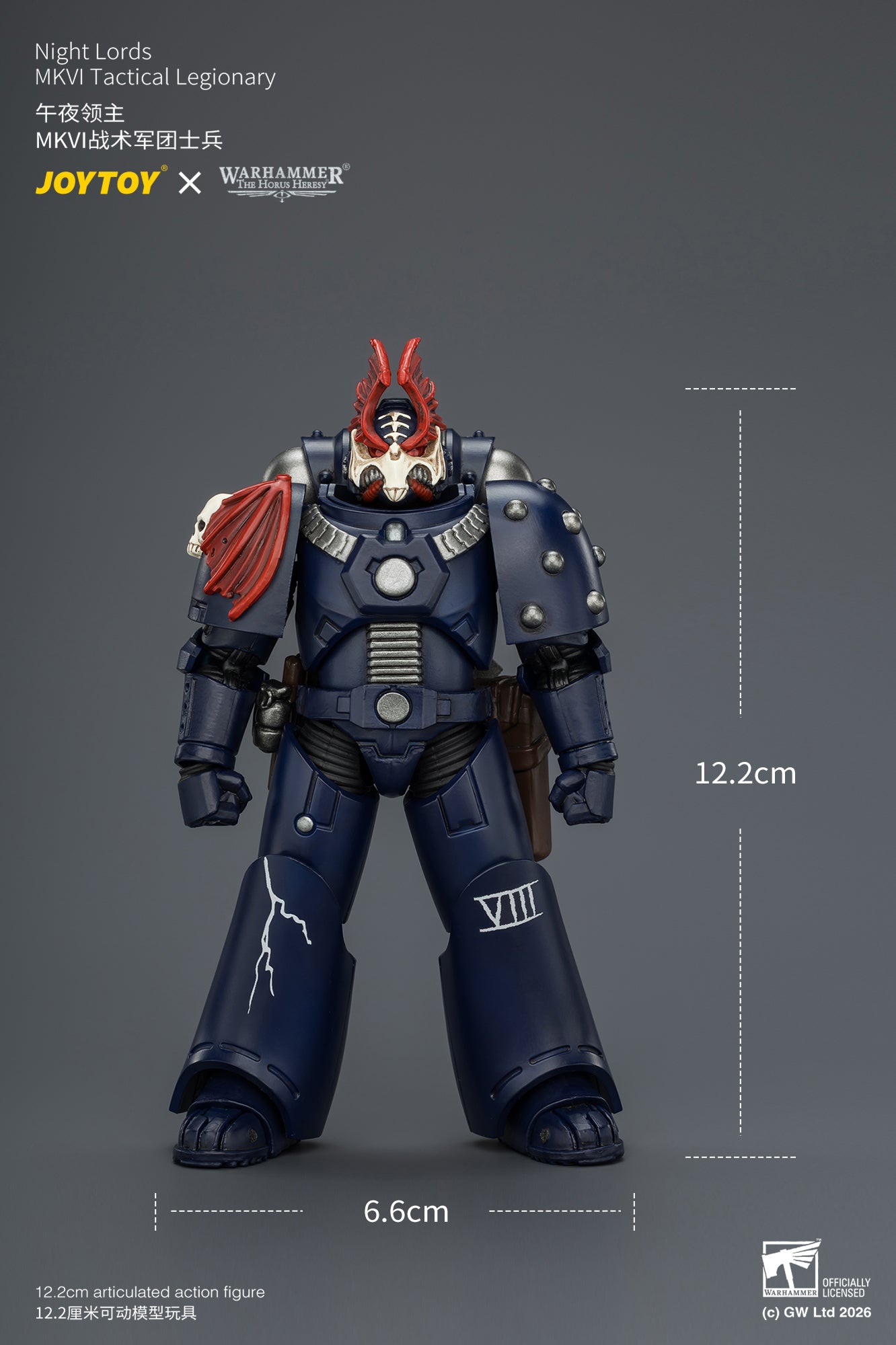 (30/6)Night Lords MKVI Tactical Legionary & MK III Tactical Legionary - "The Horus Heresy" Primarch-Warhammer 40k 1/18 Action Figure By JOYTOY