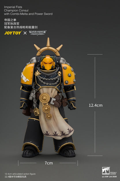 (18/9) Imperial Fists Champion Consul with Combi-Melta and Power Sword - Warhammer "The Horus Heresy" 1/18 Action Figure By JOYTOY