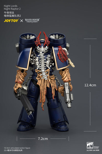 (25/8) Night Lords Night Raptors - "The Horus Heresy" Primarch-Warhammer 30k 1/18 Action Figure By JOYTOY