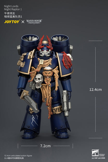 (25/8) Night Lords Night Raptors - "The Horus Heresy" Primarch-Warhammer 30k 1/18 Action Figure By JOYTOY