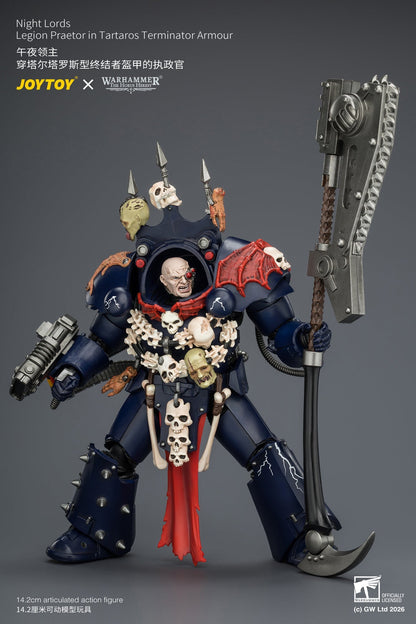 (30/6)Night Lords Legion Praetor in Tartaros Terminator Armour - "The Horus Heresy" Primarch-Warhammer 40k 1/18 Action Figure By JOYTOY