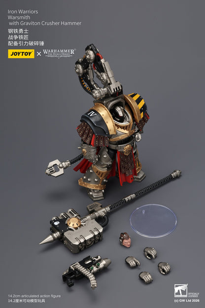 (10/5)Iron Warriors Legion Praevian with Bolt Pistol & Warsmithwith  Graviton Crusher Hammer- "The Horus Heresy” 1/18 Action Figure By JOYTOY