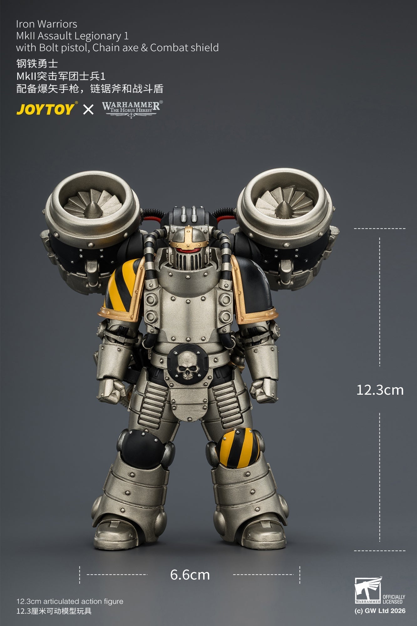 (20/6 CUTOFF)Iron Warriors MkII Assault Sergeant & Legionary - Primarch-Warhammer 40k 1/18 Action Figure By JOYTOY