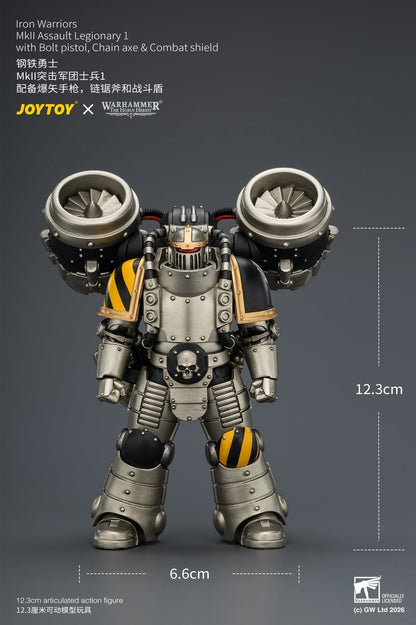 (20/6 CUTOFF)Iron Warriors MkII Assault Sergeant & Legionary - Primarch-Warhammer 40k 1/18 Action Figure By JOYTOY