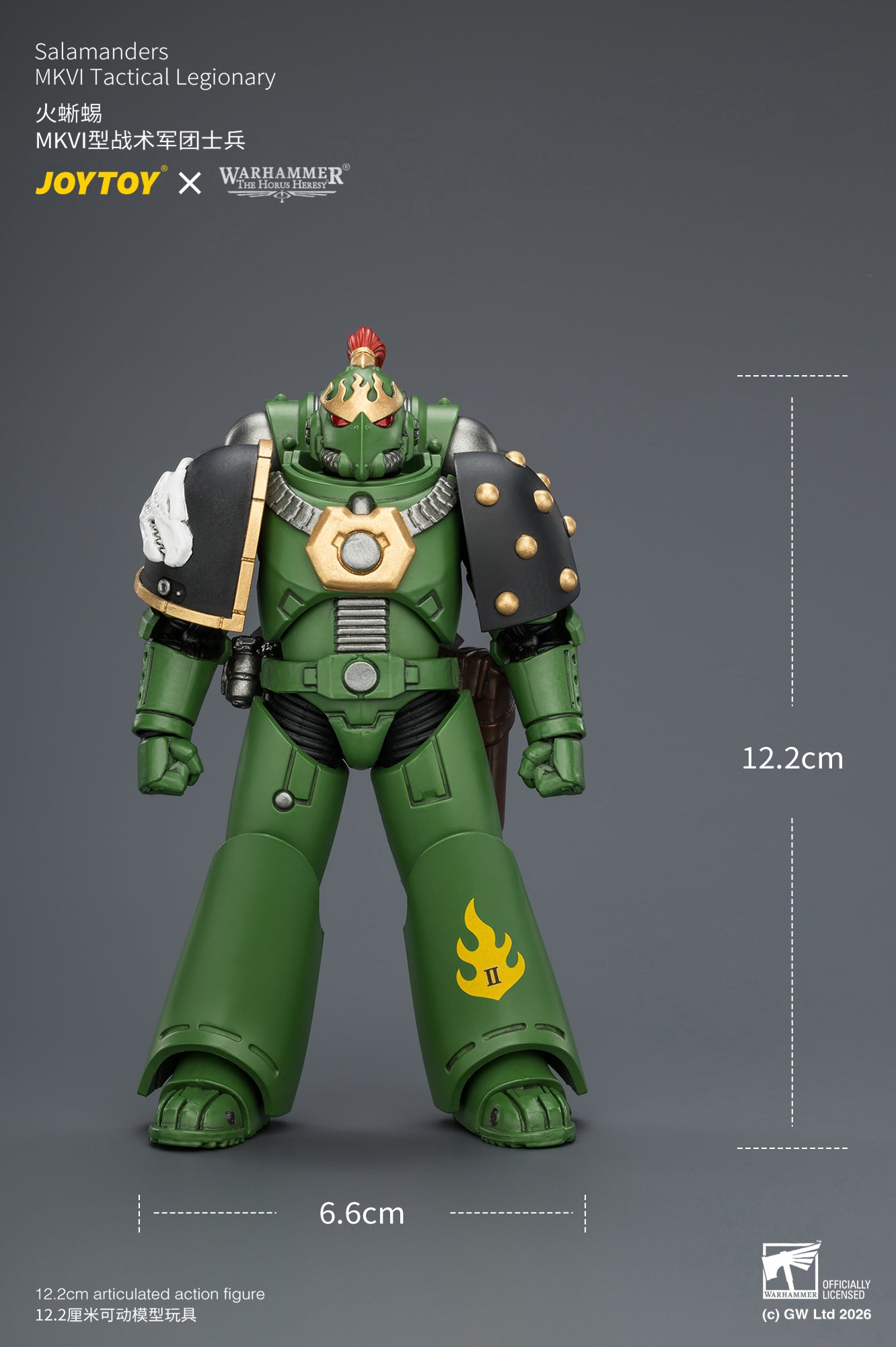 (15/7) Salamanders MK III Tactical Legionary & MKVI Tactical Legionary - "The Horus Heresy" Warhammer 40k 1/18 Action Figure By JOYTOY