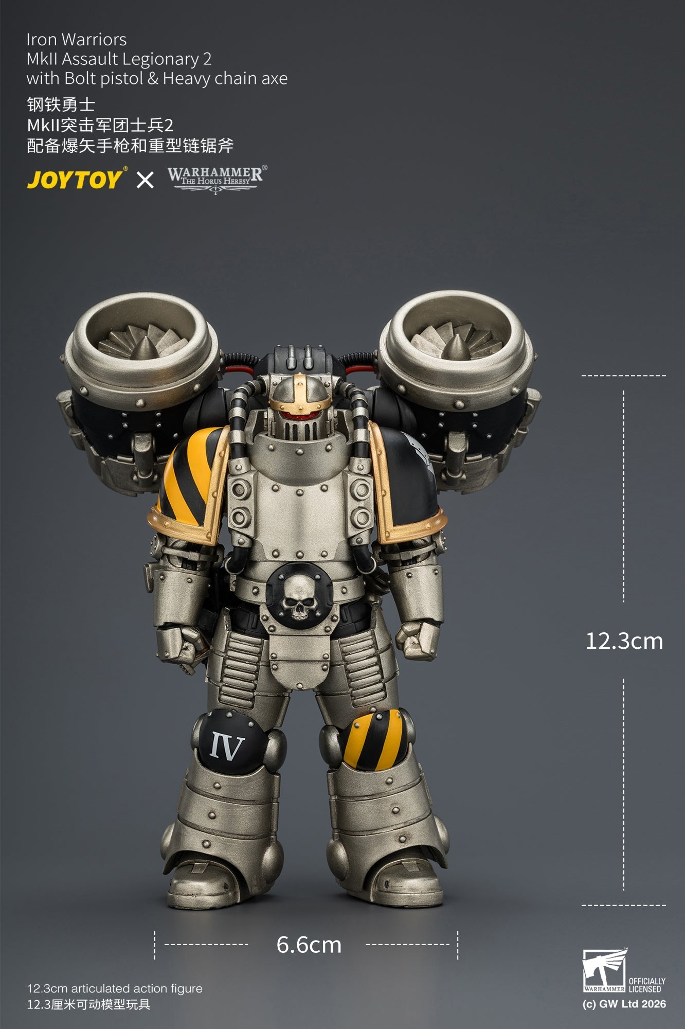(20/6 CUTOFF)Iron Warriors MkII Assault Sergeant & Legionary - Primarch-Warhammer 40k 1/18 Action Figure By JOYTOY