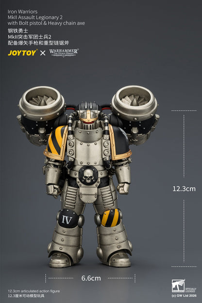 (20/6 CUTOFF)Iron Warriors MkII Assault Sergeant & Legionary - Primarch-Warhammer 40k 1/18 Action Figure By JOYTOY