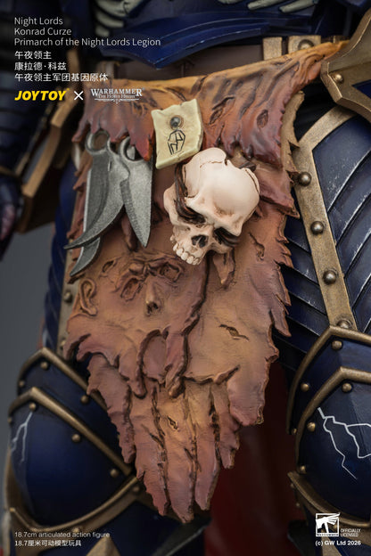 (25/8) Night Lords Konrad Curze Primarch of the Night Lords Legion - "The Horus Heresy" Warhammer 30k 1/18 Action Figure By JOYTOY