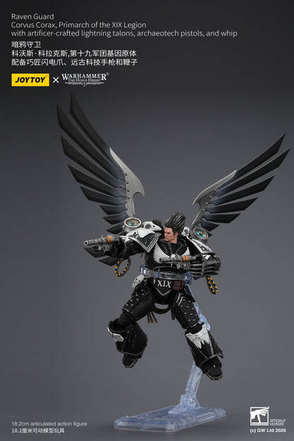 (CUTOFF MAY 1 ) Raven Guard Corvus Corax, Primarch of the XIX Legion - Warhammer "The Horus Heresy" 1/18 Action Figure By JOYTOY