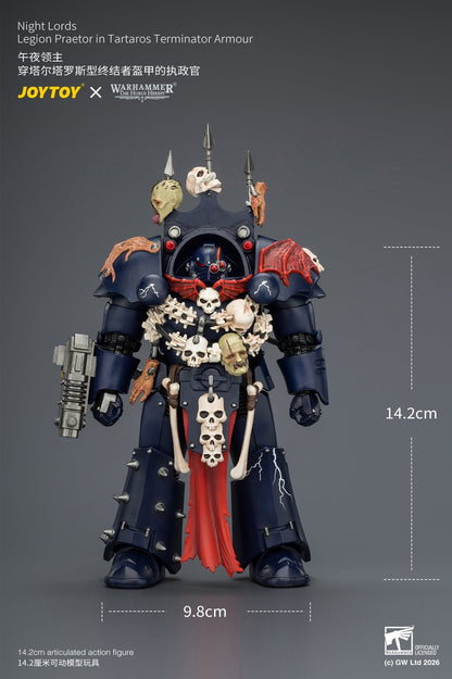 (30/6)Night Lords Legion Praetor in Tartaros Terminator Armour - "The Horus Heresy" Primarch-Warhammer 40k 1/18 Action Figure By JOYTOY