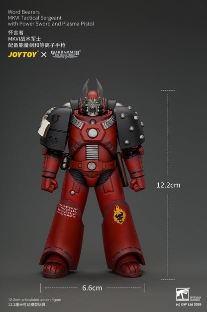 (5/10/2026)Word Bearers Erebus, the Dark Apostle & MkVI Tactical Sergeant - Warhammer "The Horus Heresy" 1/18 Action Figure By JOYTOY