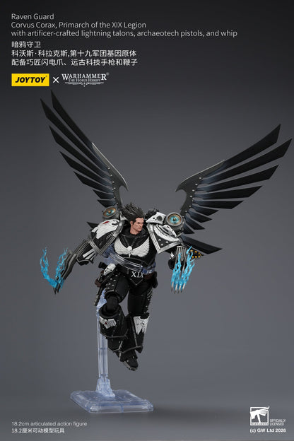 (CUTOFF MAY 1 ) Raven Guard Corvus Corax, Primarch of the XIX Legion - Warhammer "The Horus Heresy" 1/18 Action Figure By JOYTOY