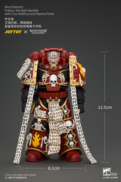 (5/10/2026)Word Bearers Erebus, the Dark Apostle & MkVI Tactical Sergeant - Warhammer "The Horus Heresy" 1/18 Action Figure By JOYTOY