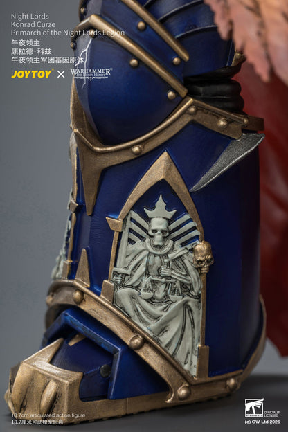 (25/8) Night Lords Konrad Curze Primarch of the Night Lords Legion - "The Horus Heresy" Warhammer 30k 1/18 Action Figure By JOYTOY
