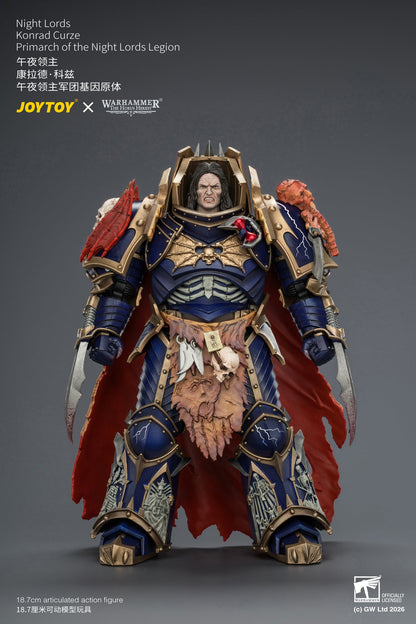 (25/8) Night Lords Konrad Curze Primarch of the Night Lords Legion - "The Horus Heresy" Warhammer 30k 1/18 Action Figure By JOYTOY