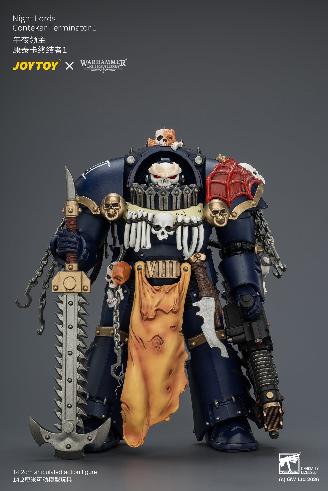 (30/6)Night Lords Contekar Terminator Dissident & Contekar Terminator - "The Horus Heresy" Primarch-Warhammer 40k 1/18 Action Figure By JOYTOY