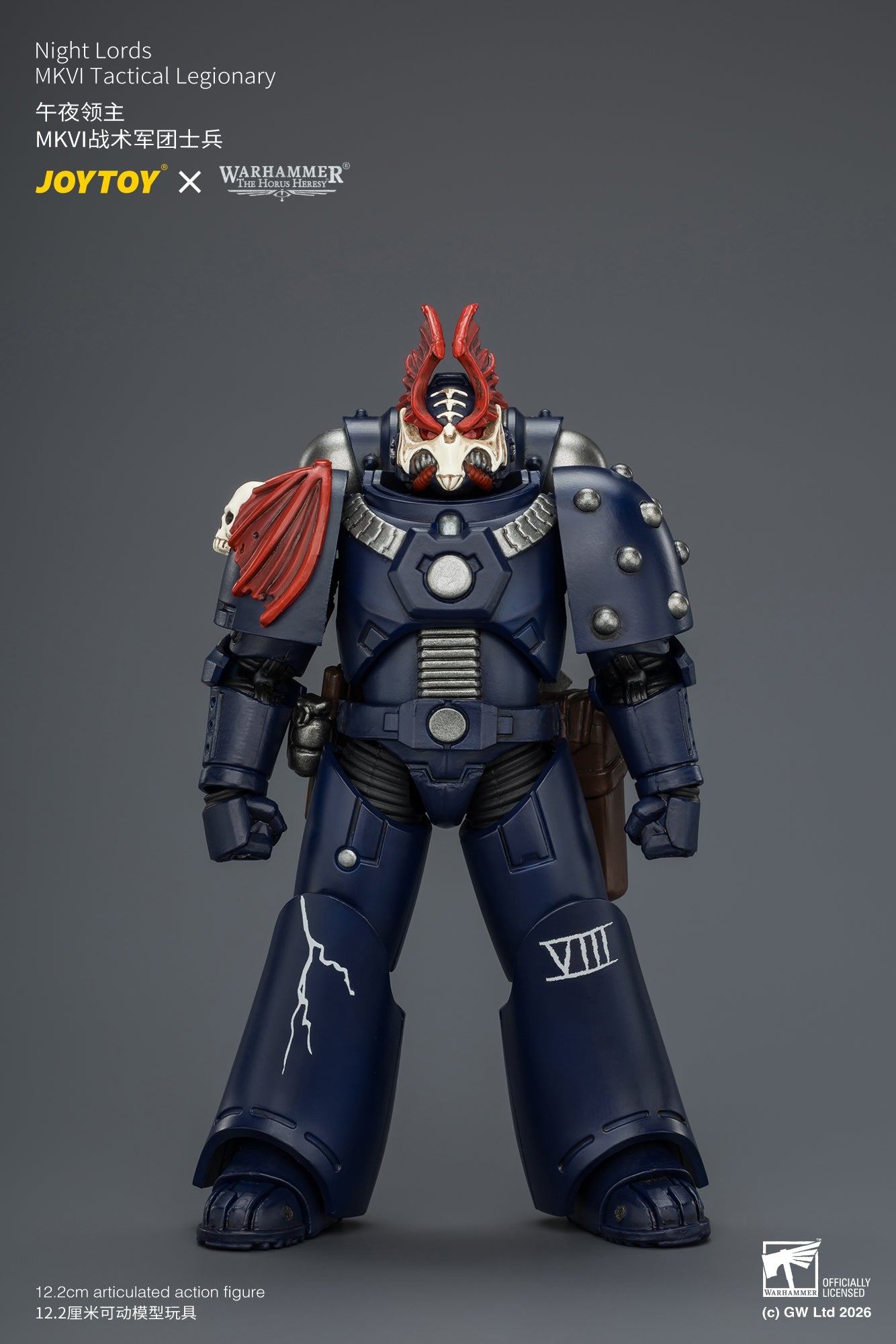 (30/6)Night Lords MKVI Tactical Legionary & MK III Tactical Legionary - "The Horus Heresy" Primarch-Warhammer 40k 1/18 Action Figure By JOYTOY