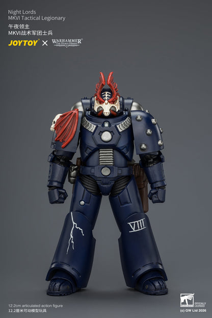 (30/6)Night Lords MKVI Tactical Legionary & MK III Tactical Legionary - "The Horus Heresy" Primarch-Warhammer 40k 1/18 Action Figure By JOYTOY