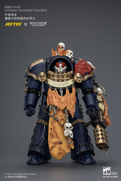 (30/6)Night Lords Contekar Terminator Dissident & Contekar Terminator - "The Horus Heresy" Primarch-Warhammer 40k 1/18 Action Figure By JOYTOY