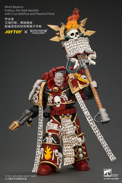 (5/10/2026)Word Bearers Erebus, the Dark Apostle & MkVI Tactical Sergeant - Warhammer "The Horus Heresy" 1/18 Action Figure By JOYTOY