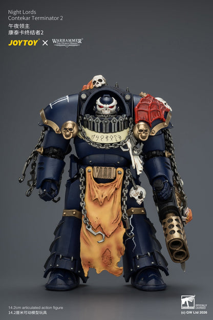 (30/6)Night Lords Contekar Terminator Dissident & Contekar Terminator - "The Horus Heresy" Primarch-Warhammer 40k 1/18 Action Figure By JOYTOY