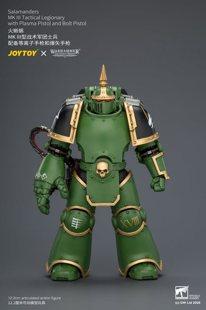 (15/7) Salamanders MK III Tactical Legionary & MKVI Tactical Legionary - "The Horus Heresy" Warhammer 40k 1/18 Action Figure By JOYTOY