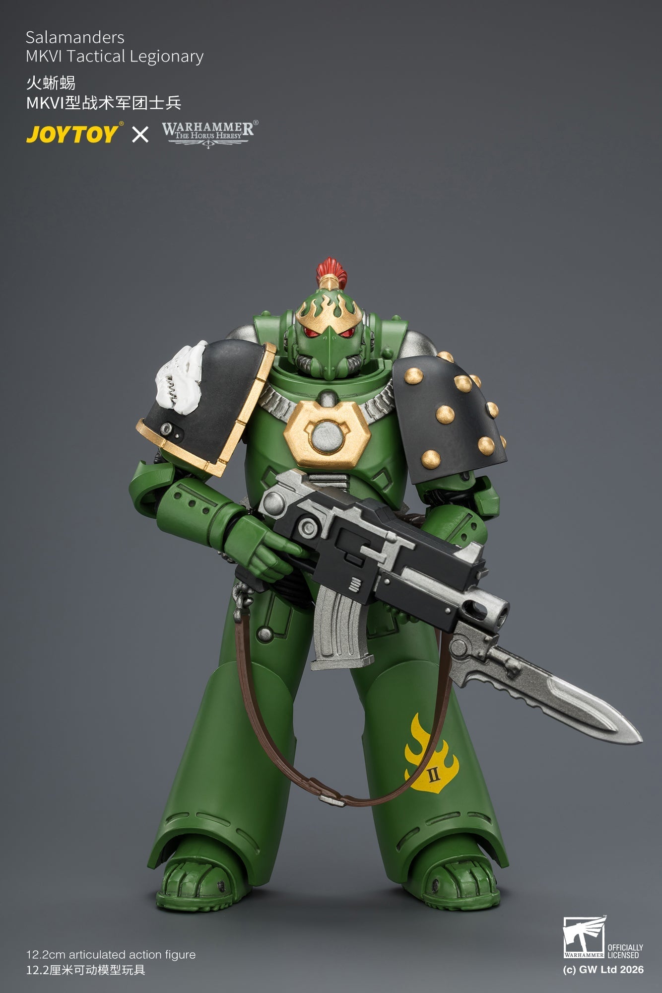 (15/7) Salamanders MK III Tactical Legionary & MKVI Tactical Legionary - "The Horus Heresy" Warhammer 40k 1/18 Action Figure By JOYTOY