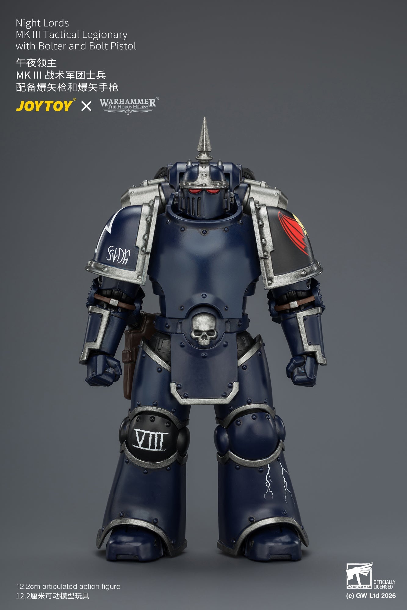 (30/6)Night Lords MKVI Tactical Legionary & MK III Tactical Legionary - "The Horus Heresy" Primarch-Warhammer 40k 1/18 Action Figure By JOYTOY