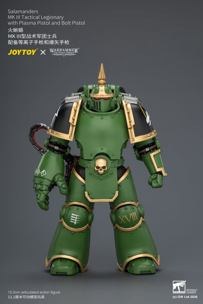 (15/7) Salamanders MK III Tactical Legionary & MKVI Tactical Legionary - "The Horus Heresy" Warhammer 40k 1/18 Action Figure By JOYTOY